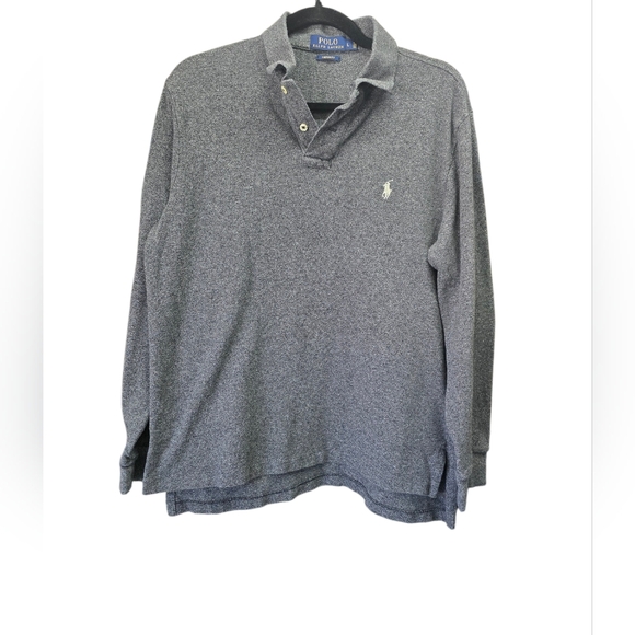 Ralph Lauren Other - Polo Ralph Lauren Custom Fit L Gray Long Sleeve polo Shirt Heathered Preppy